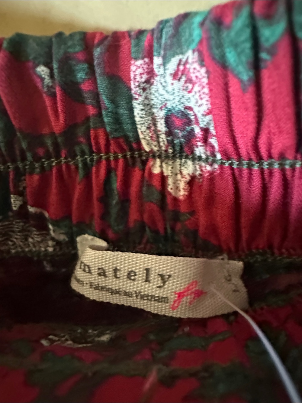 NWT Free People Intimately Red Floral Boxer Shorts size Large - Picture 2 of 3